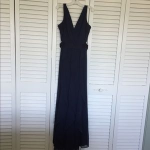 Long navy dress